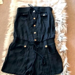Black short romper
